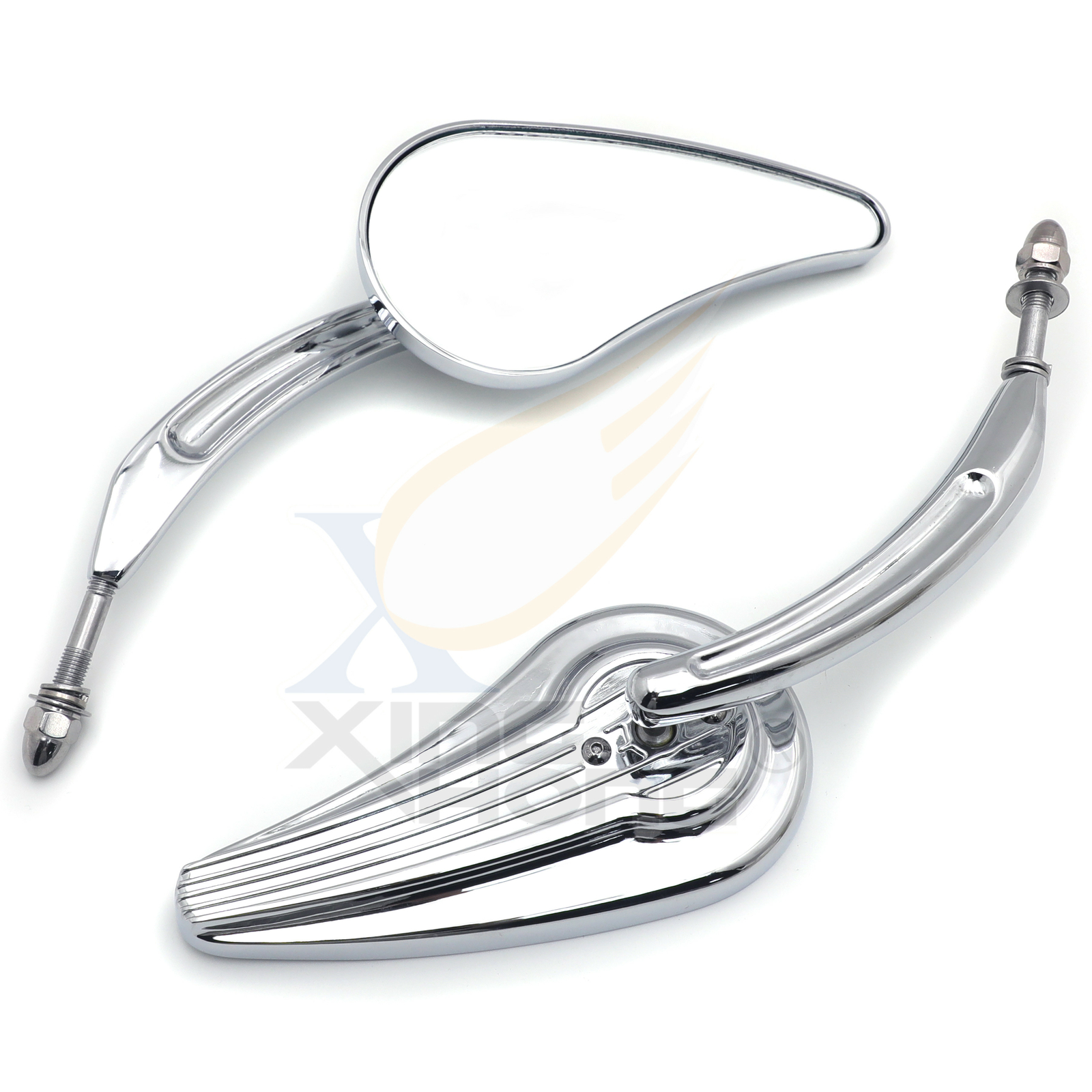 Aluminium Mirrors Fit For Harley CVO Road King Softail Street Glide DYNA CHROME