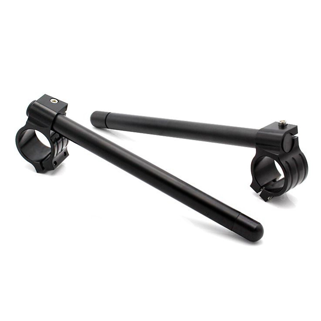 58mm Black Clip-On Clip Ons CNC Handlebar Bar Fork Tube For Benelli Leoncino 500