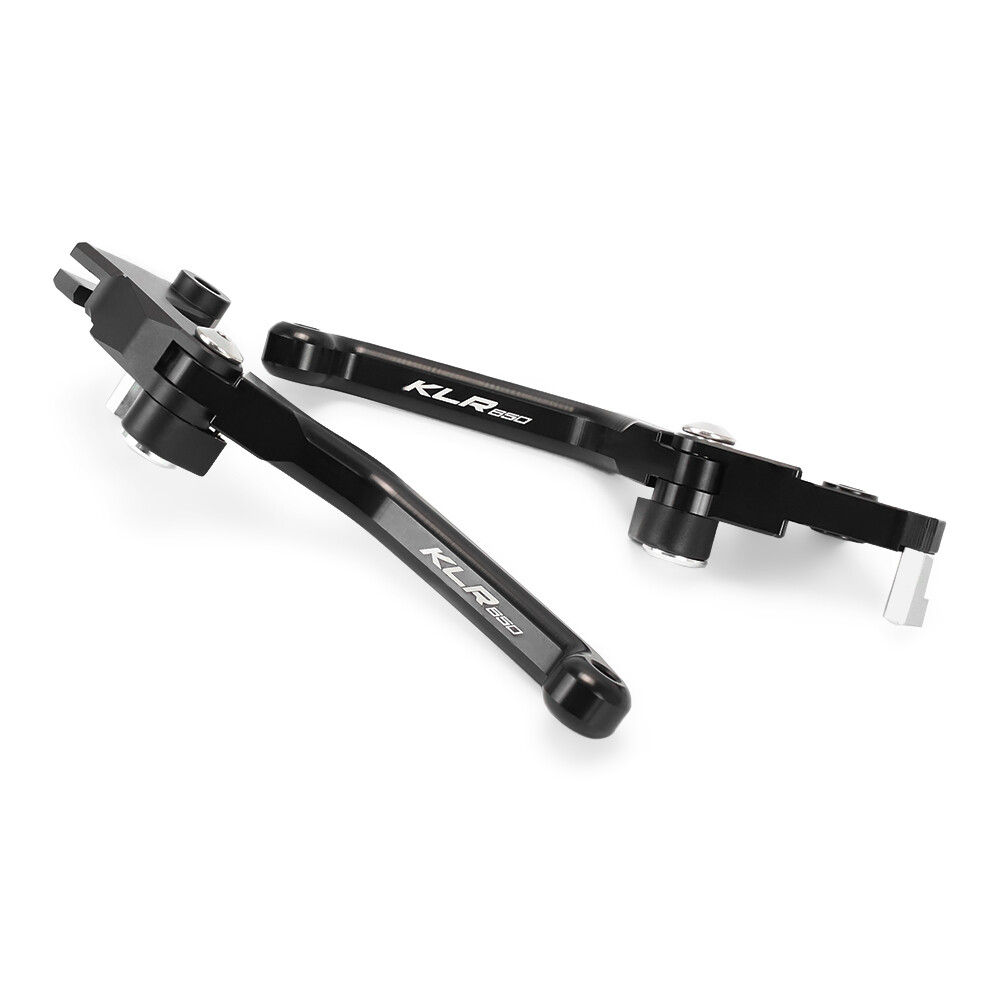 Anodized Pivot Brake Clutch Levers For KAWASAKI KLR 650 KLR650 2008-2024 Black