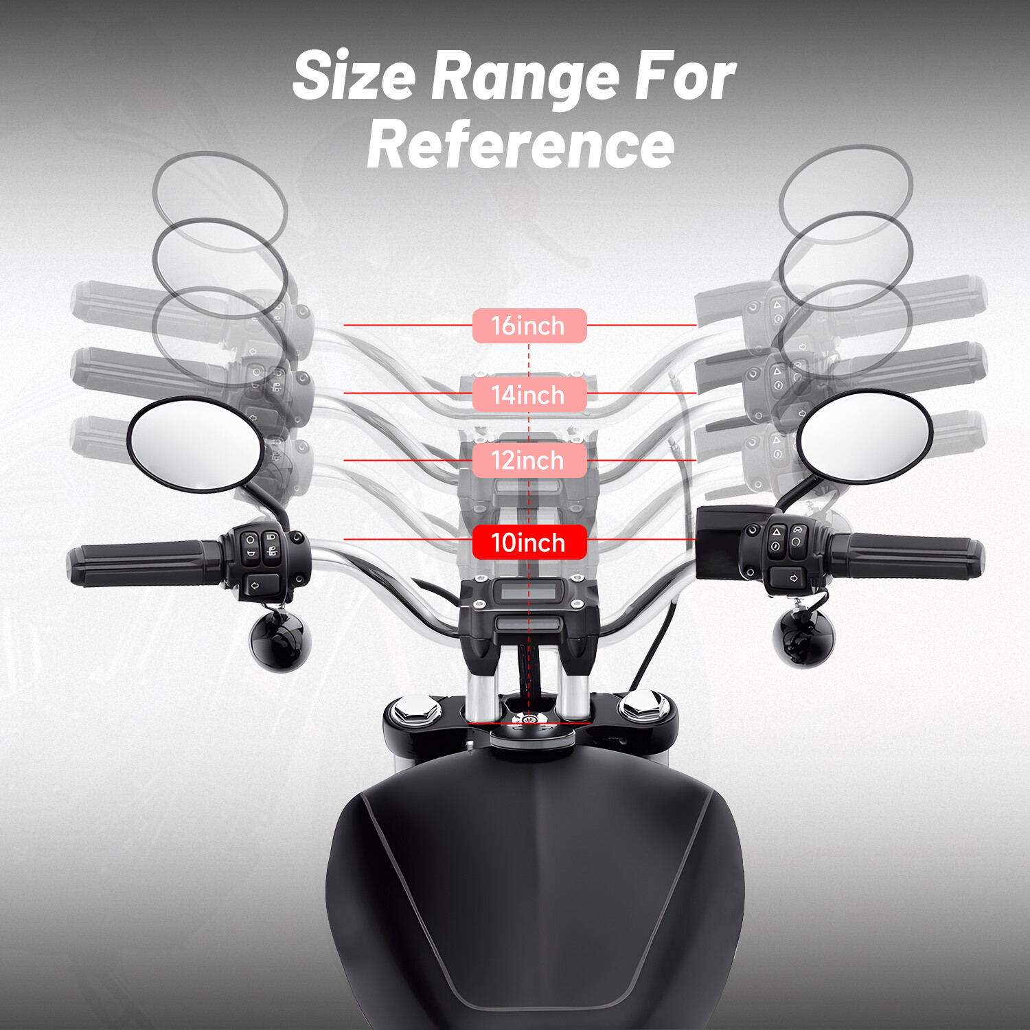 10″ Inch MX-T Bars Handlebar Fit For Harley Softail Sportster Dyna Wide Glide US