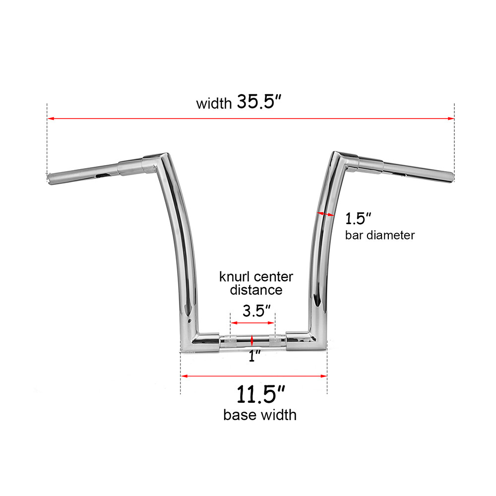 12″ 14″ 16″ 18″ Rise APE Hanger Handlebar 1-1/2″ DNA Monster Fat Bars For Harley