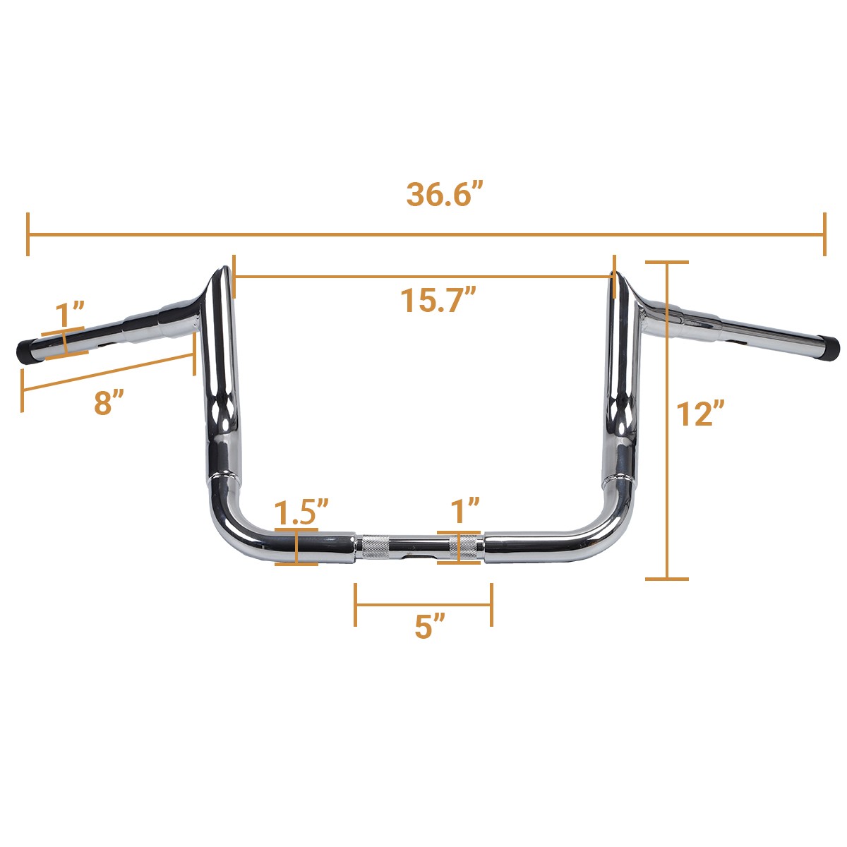 10 12″ Meathook Ape Hanger 1.5″Handlebar For Harley Touring Street Electra Glide