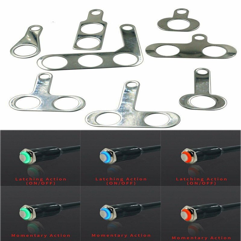 ATV Motorcycle stainless steel bracket mount switch Latching Momentary action