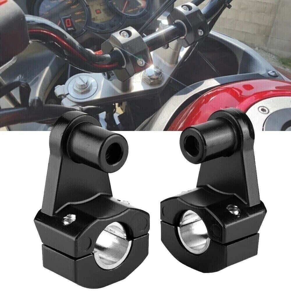 2pcs Motorcycle Handlebar Risers 7/8″ to 1 1/8″ 22mm 28mm Bar Risers Mount Clamp