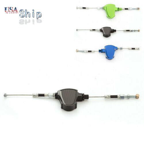 Motorcycle Black Stunt Clutch Pull Cable Lever Replacement Easy System Universal