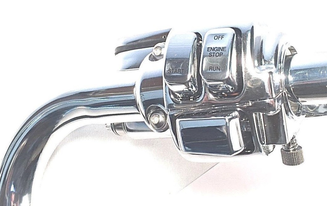 16 x 1.25 Ape Plug n Play Chrome Handlebar Control Kit 00 06 Harley Heritage