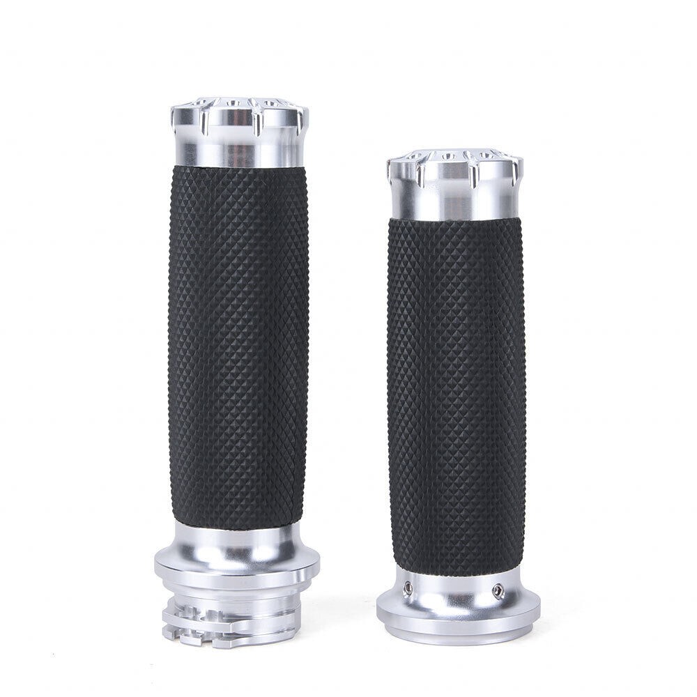 1″ Chrome Handlebar Hand Grips Handle Bar Metal Universal Fits For Honda NEW