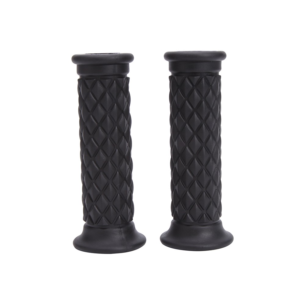 Black Motorcycle Hand Grips Rubber Gel 7/8″ Handle Bar For Yamaha Honda Suzuki