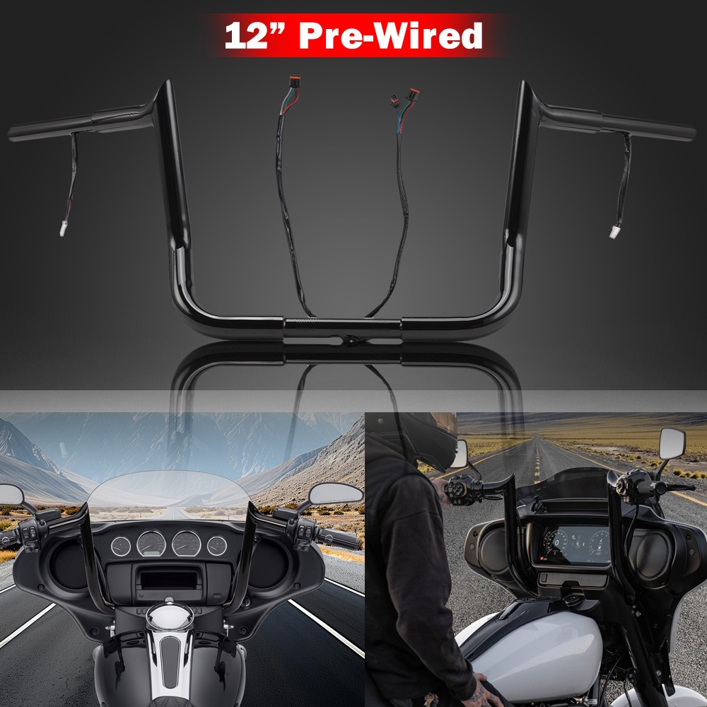 10″ 12″ 14″ Prewired Bars Meathook Apes For Harley Electra Street Glide Special