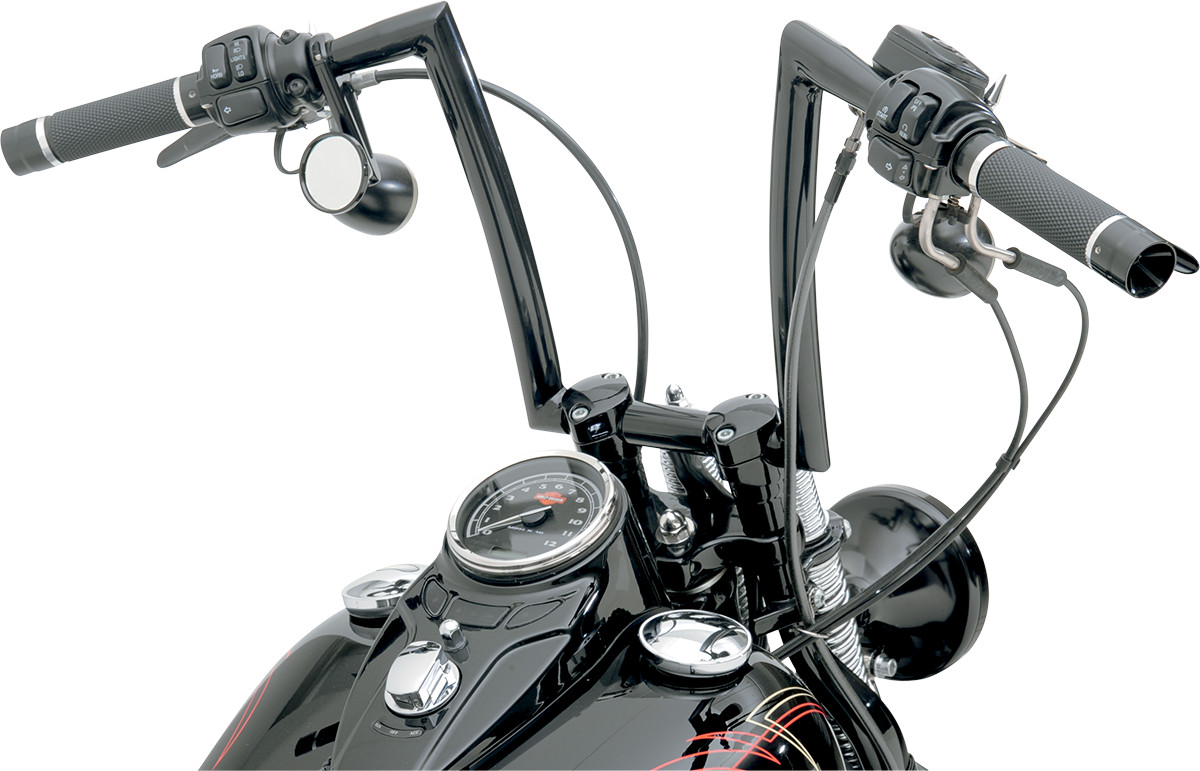 Todd’s Cycle 1 1/4″ Strip Handlebars 12″ Black 0601-2802