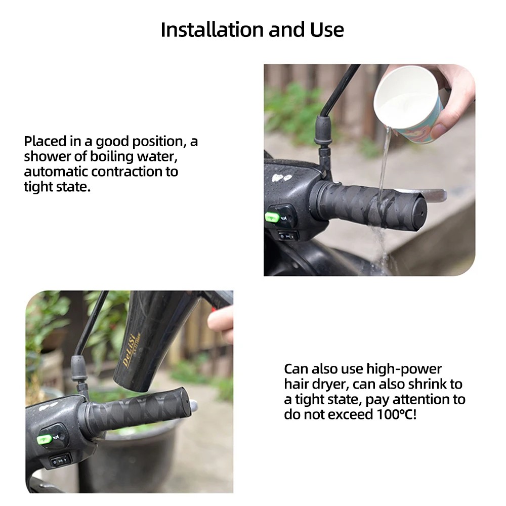 4x Motorcycle Handlebar Brake Grip Sleeve Cover Non-slip Rubber Pad Accessories