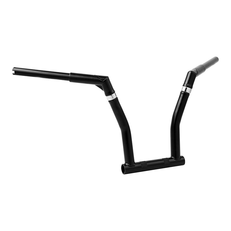 Black 12″ Rise Hanger Bar 1-1/4″ Handlebar Fit For Harley Softail FLSTC FLSTF