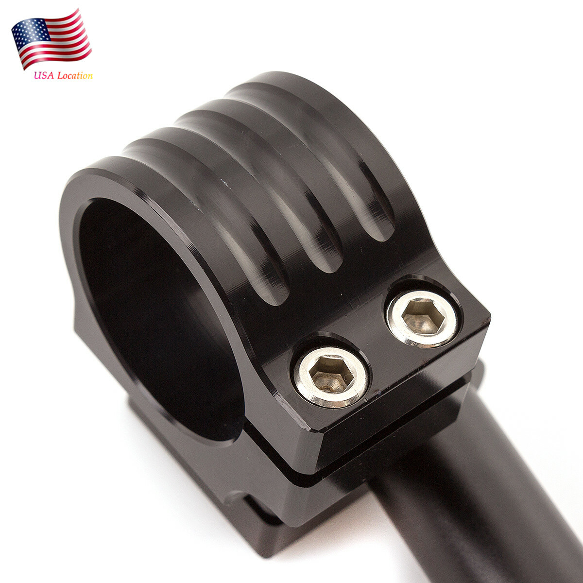 US 37mm CNC Clip on Handlebar Clip-ons Tube Bar Handle Universal Rised Aluminum