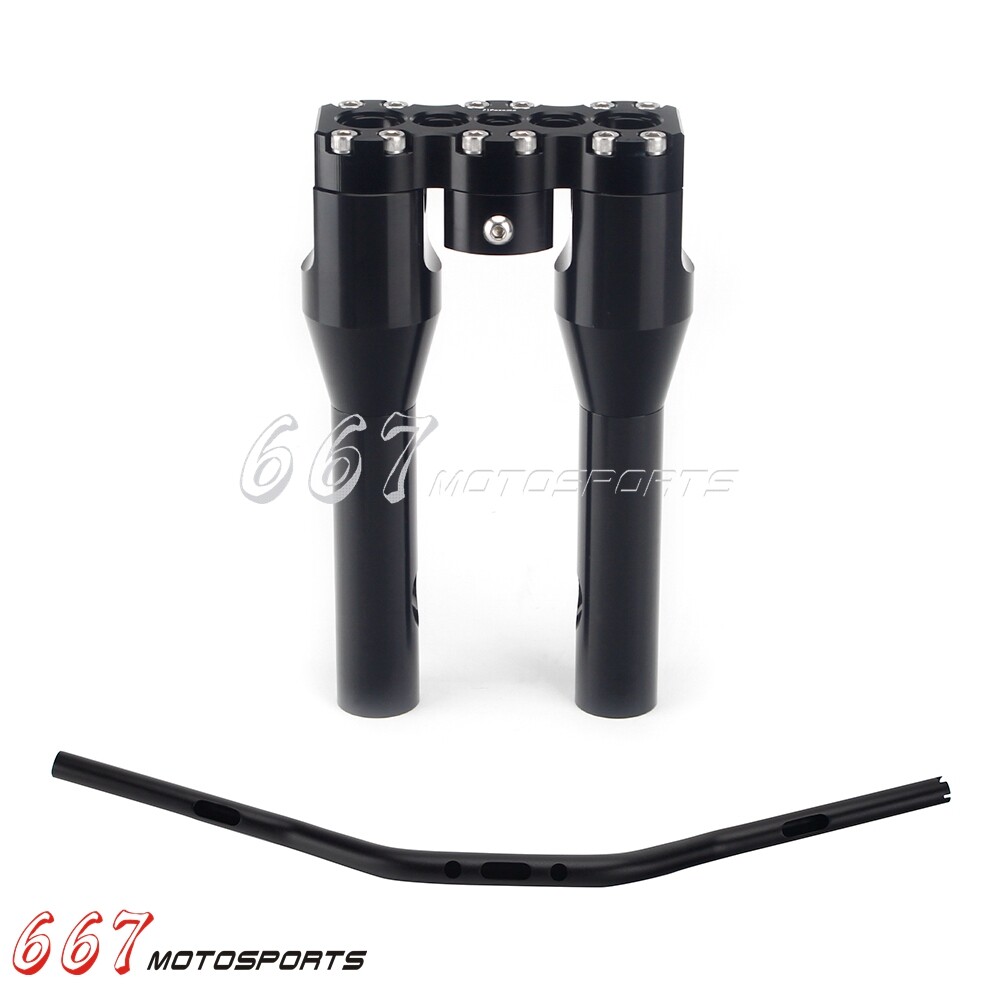 Club Style Handlebar Riser & 1-1/8″ Handlebar For Harley Dyna Softail Sportster