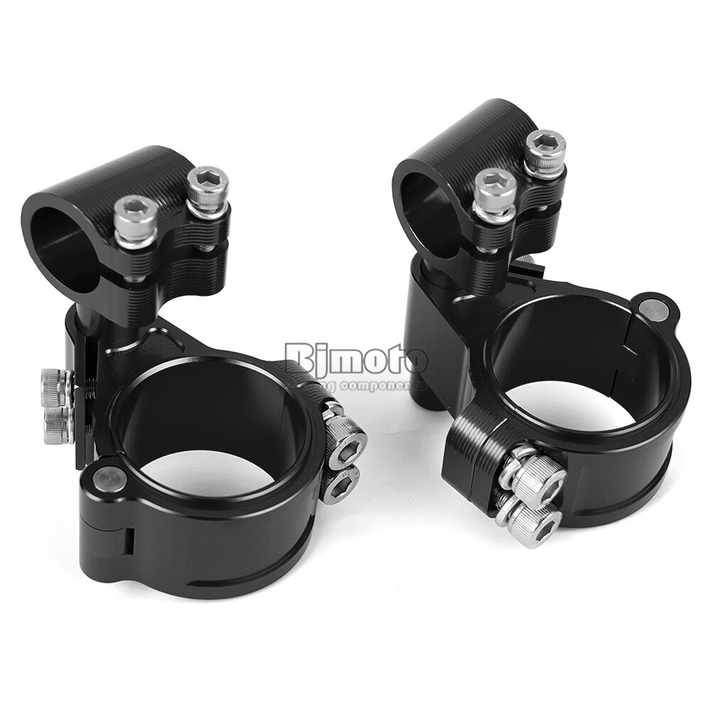 45mm CNC Adjustable Motorcycle 7/8” Clip-Ons On Fork Tube Rised Handle Bar