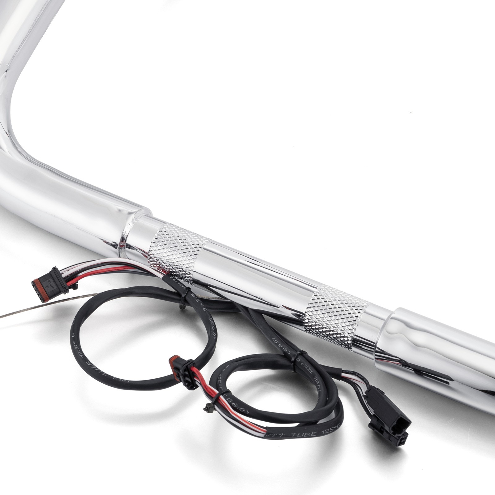 MOFUN 10″ Rise Chrome Pre-wired Bagger Bar-Sharp For Harley Electra Glide
