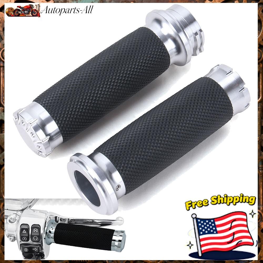 1″ Chrome Handlebar Hand Grips Handle Bar Metal Universal Fits For Honda NEW