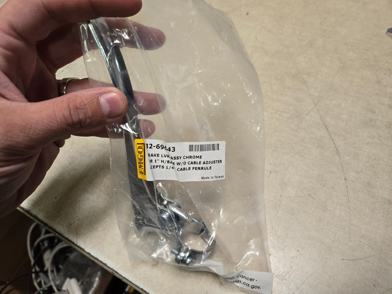 EMGO BRAKE LEVER – RIGHT HAND FOR 1″ BAR 32-69643 / TRIUMPH CHROME