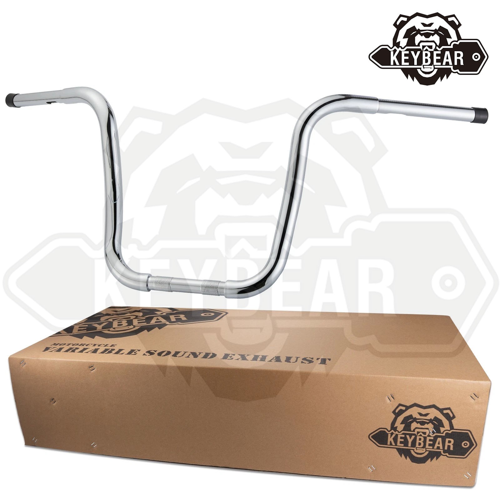 Monkey Bar Ape Hangers Handlebar for Harley Davidson Fat Boy Heritage silvery