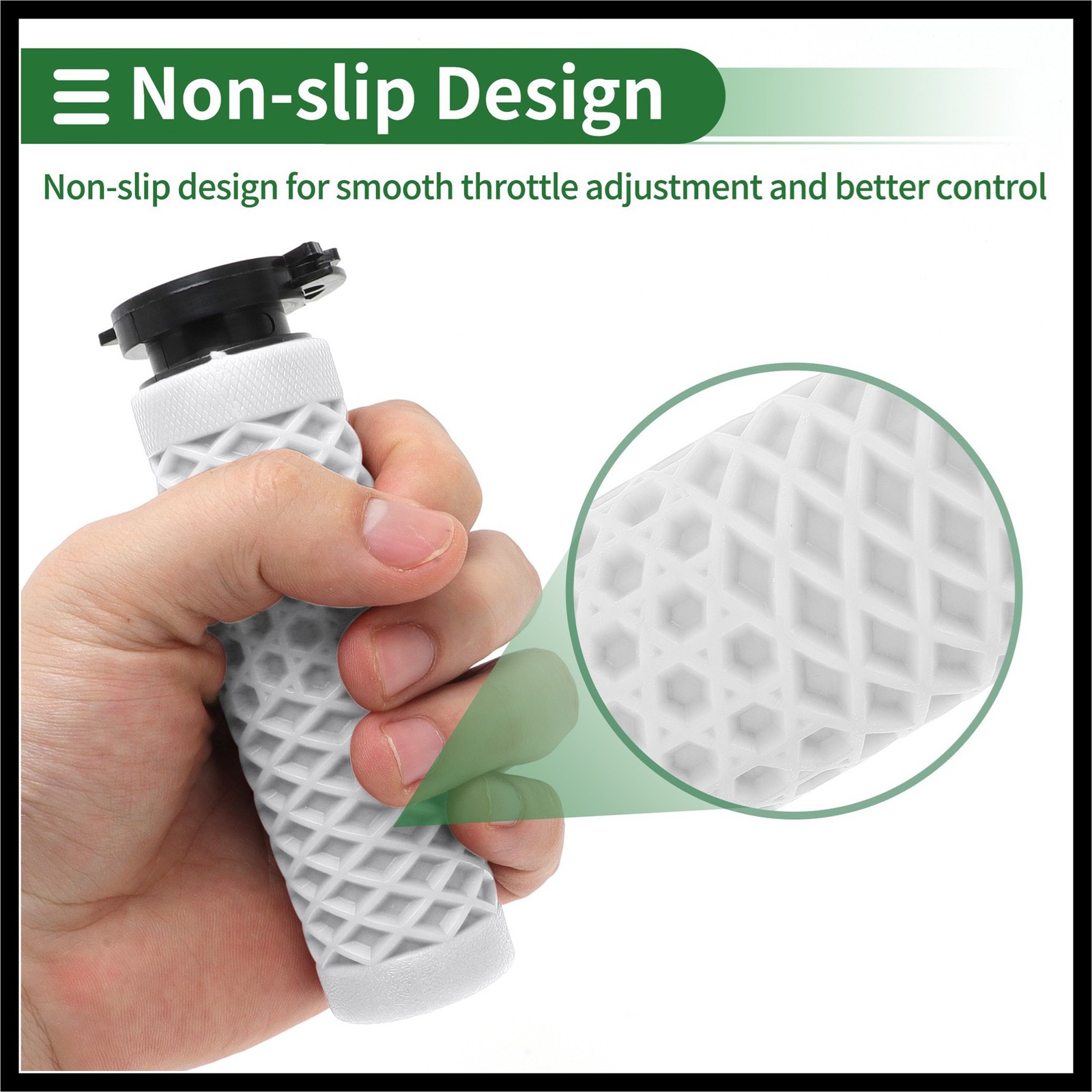 7/8″ 22mm Motorcycle Hand Grips Cover Kit Handlebar Cover White