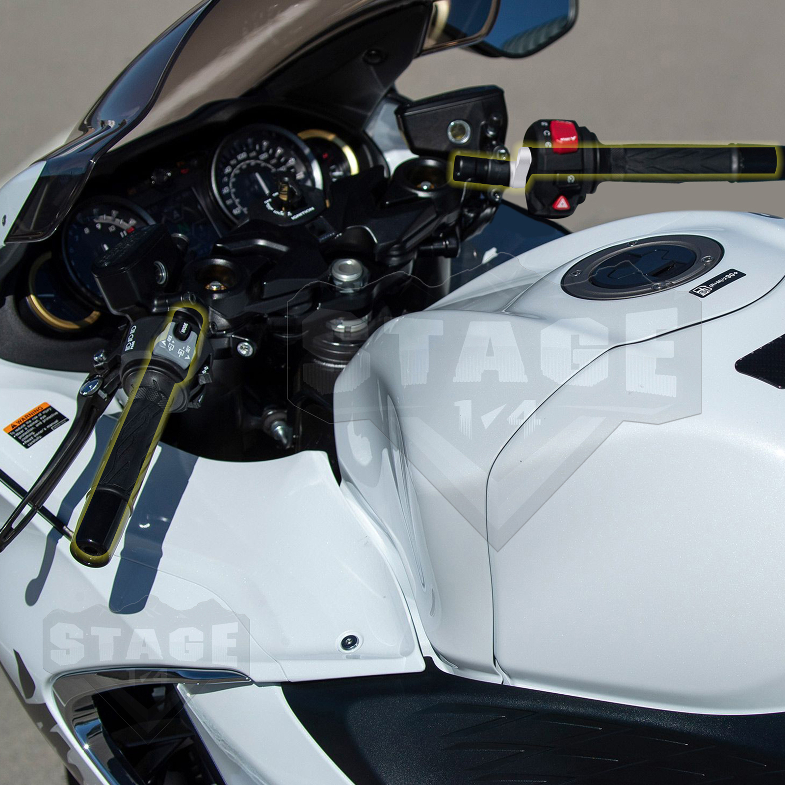 MOFUN Pullback + Raise Handlebar Bar Risers For 2008-20 Suzuki Hayabusa GSX1300R