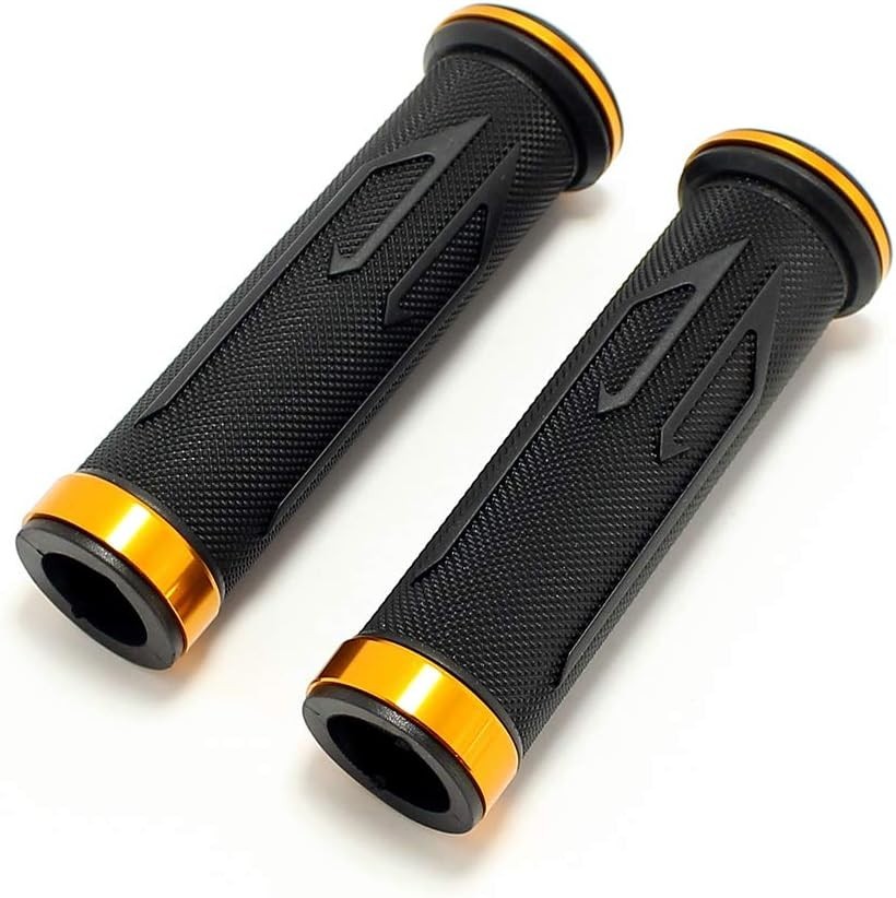 Durable 7/8″ Motorcycle Hand Grips – PVC Gel Rubber for Twist Throttle – Black