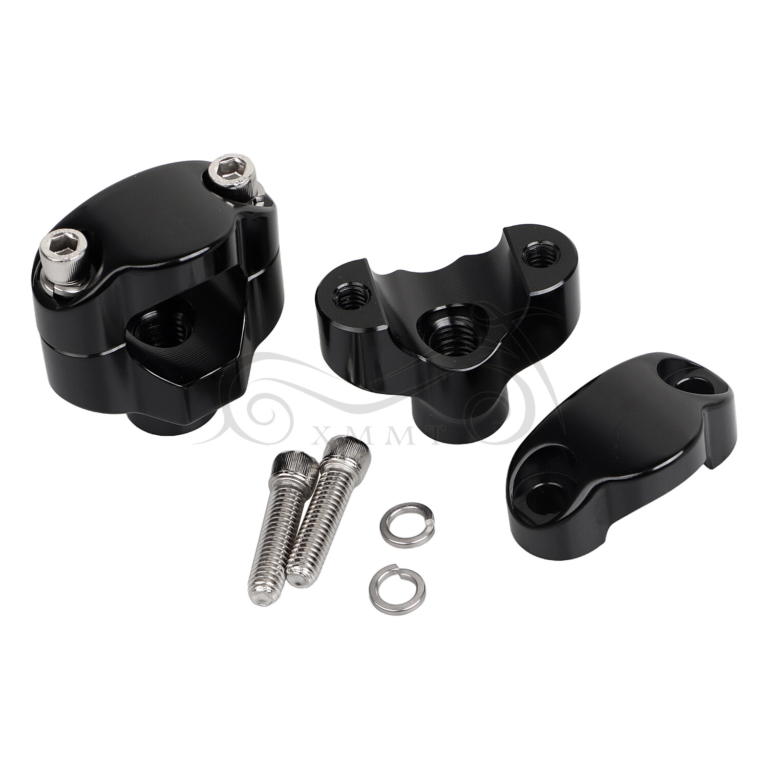 1 1/2″ Tall Handlebar Risers Clamps For Harley 1-1/4″ Bars Softail Motorcycle