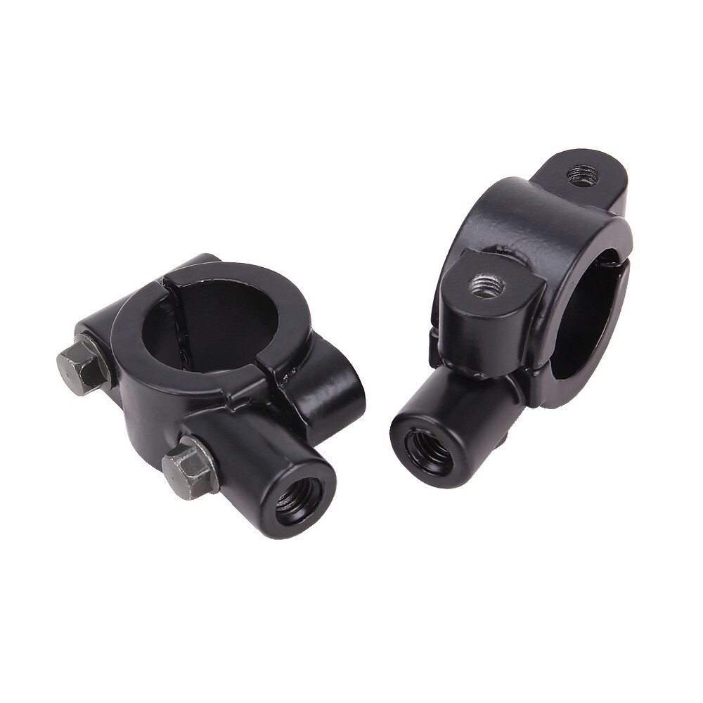2PCS 7/8″ 10mm Dual Sport Motorcycle Handlebar Mirror Mount Holder Clamp Adaptor