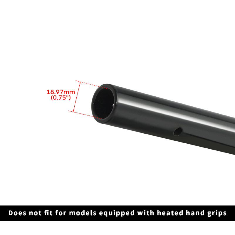Black 12” Rise 1” Ape Hanger Handlebar Fit For Harley CVO Street Glide 23-26