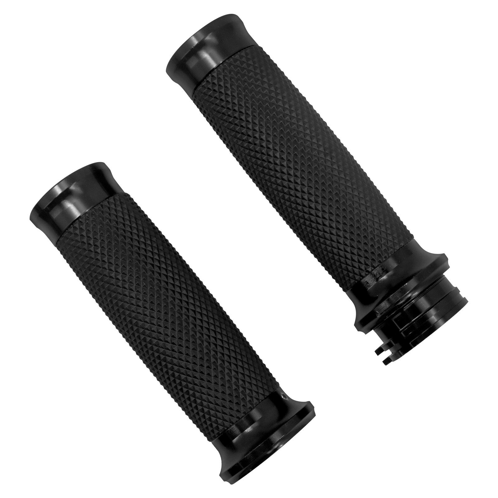 1″ Motorcycle Black Handlebar Hand Grips Fit For Harley Touring Softail Dyna