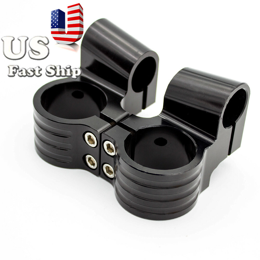 Universal Riser/Regular 52mm Fork Clip On Handlebars Clamp Head Mount Bracket