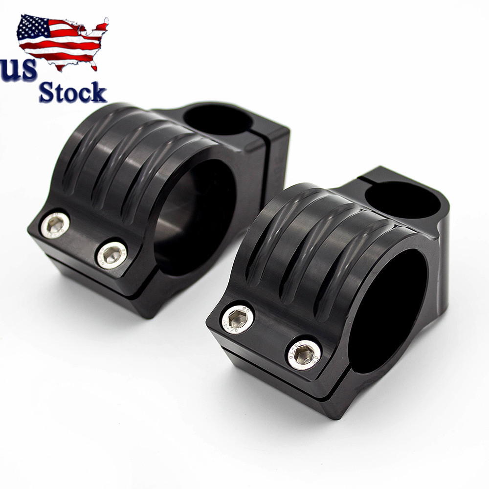 CNC Raised/Regular Clip Ons Fork Handle Bar For Kawasaki Honda 31-54MM USA Black