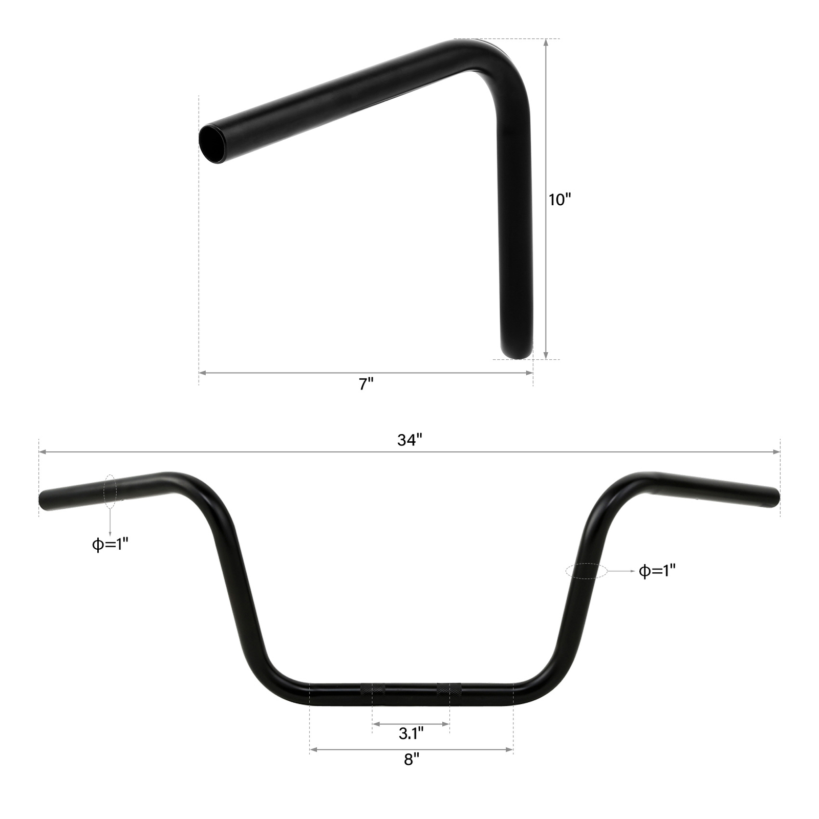 10/12/14/16/18″ Ape Hanger 1″ Handlebars Fit For Harley SportsterXL FLST FXST US