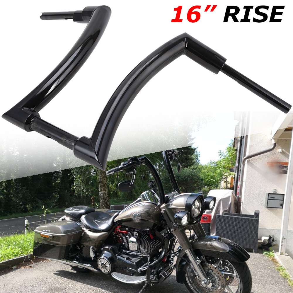 12″ BLACK DNA MONSTER APE HANGER 2 INCH FAT FITS FOR HARLEY 883 1200 HANDLEBARS