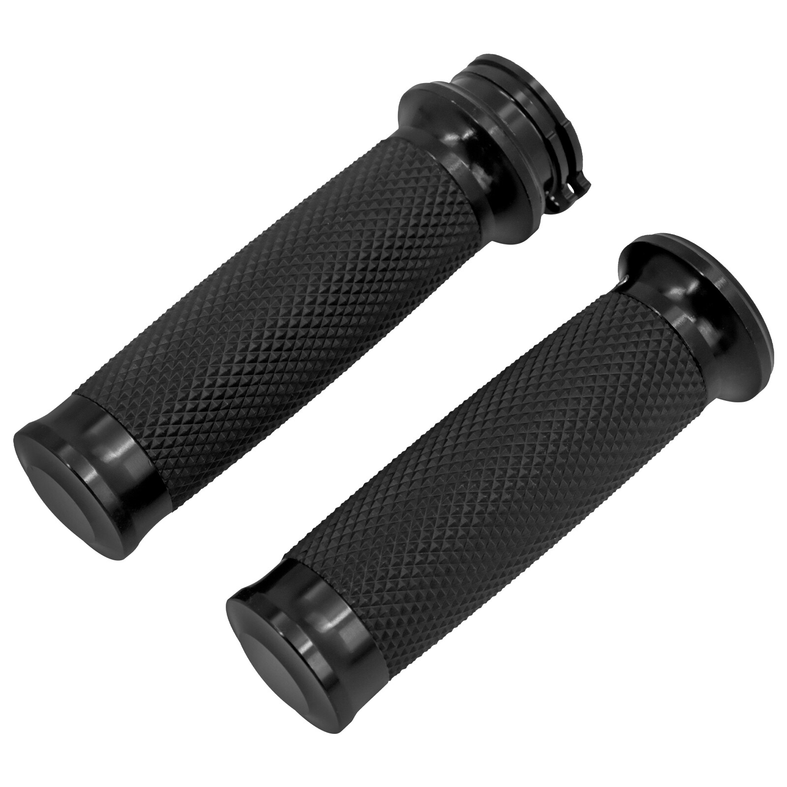 1″ Motorcycle Black Handlebar Hand Grips Fit For Harley Touring Softail Dyna