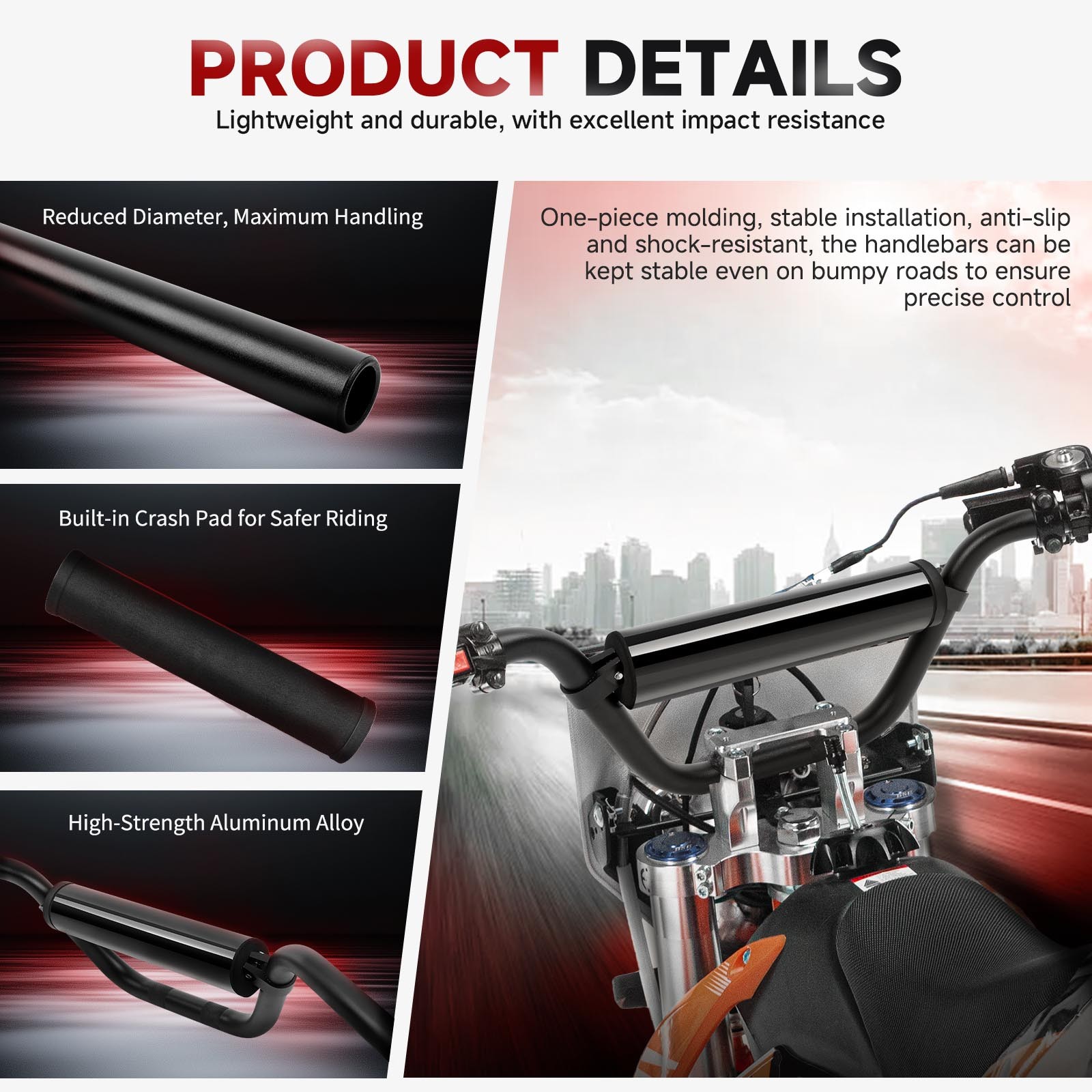 ATV 7/8″ 22mm Handlebar Handle Bar For Yamaha Banshee 350 YFZ350T 1987-2006