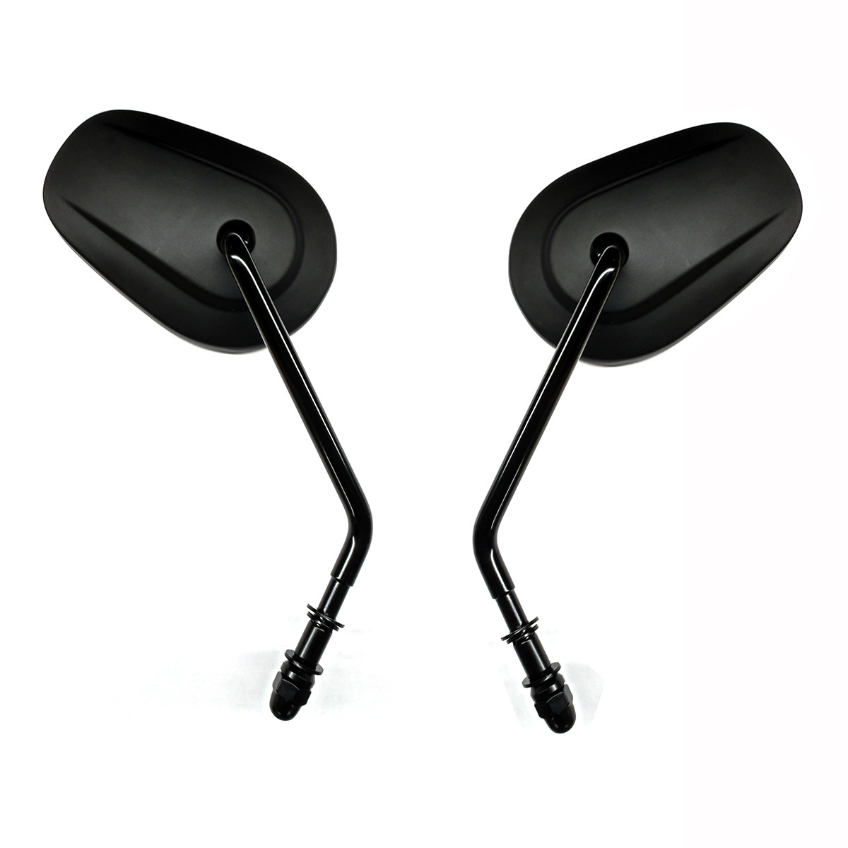 Long Stem Black Motorcycle Rear View Side Mirrors For Harley Sportster 1200 883