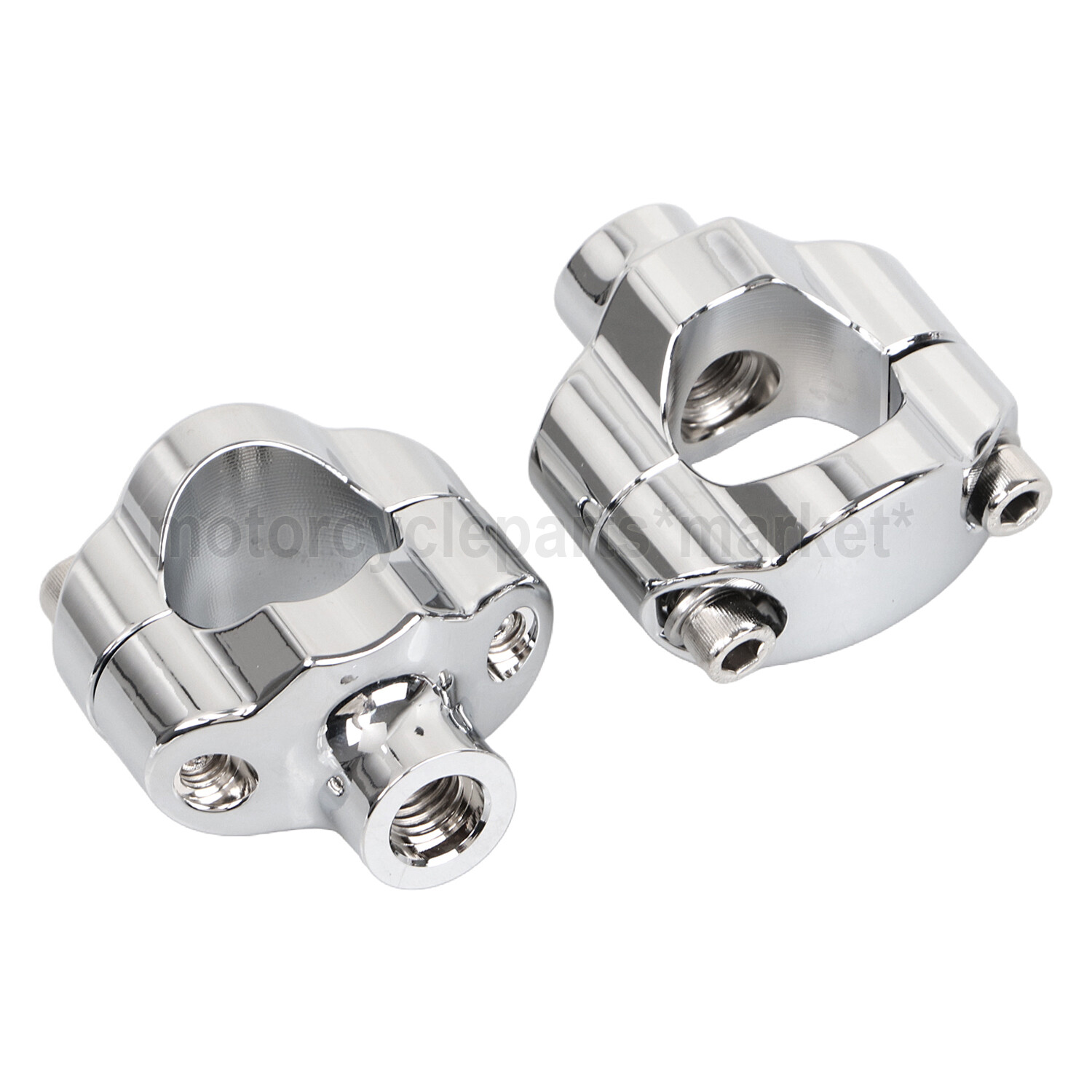 1 1/2″ Tall Handlebar Riser Clamp 1-1/4” Bar For Harley Softail Custom FXSTC 06