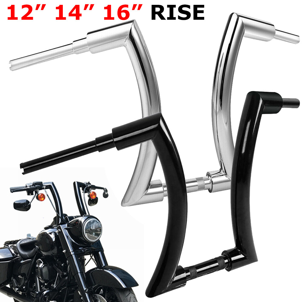 Handlebar 12″ 14″ 16″ Rise DNA Monster 2”Hanger Bars For Harley Touring Softail