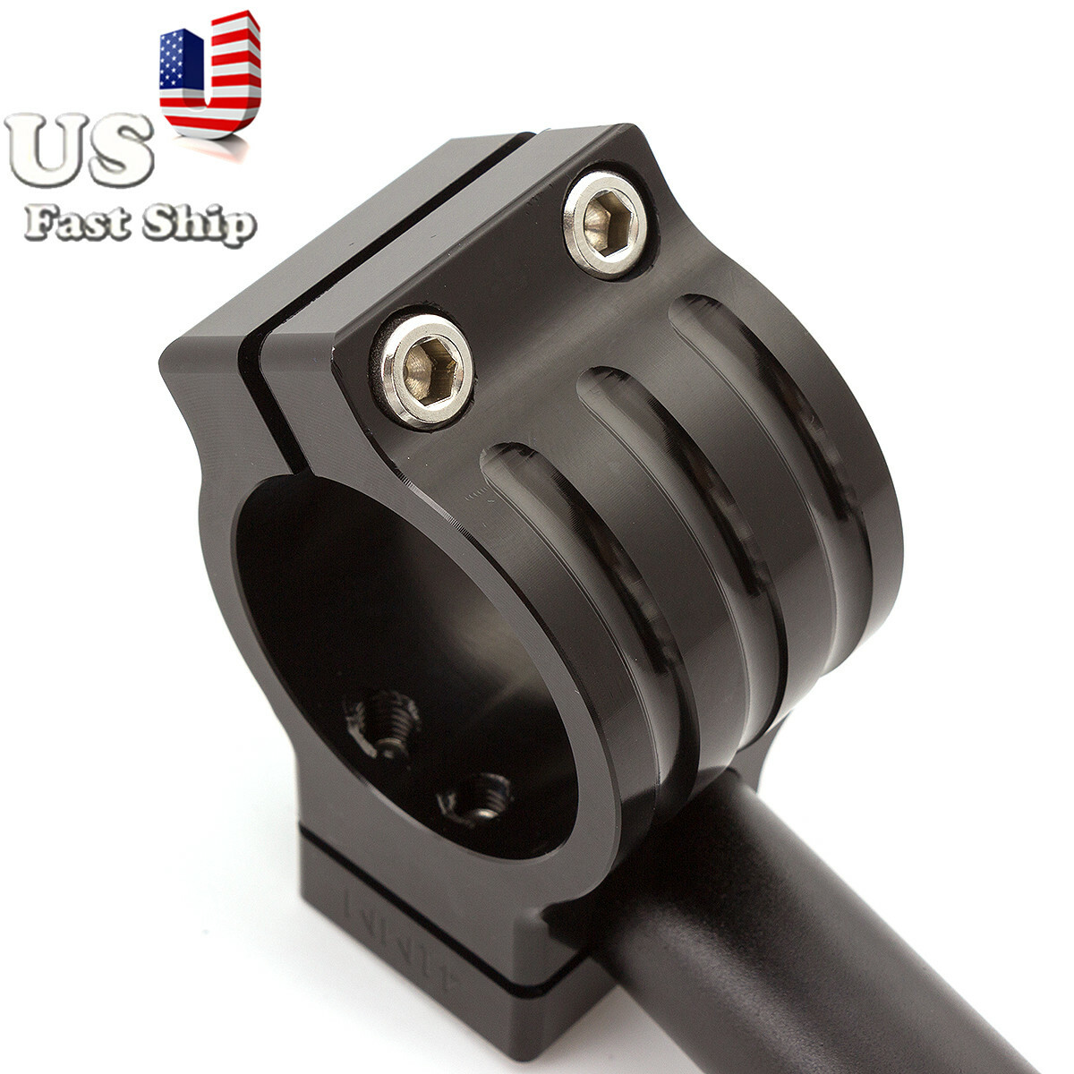 CNC Motorcycle 30-55mm Regular Rise CNC Clip Ons Handlebar Raised +1″ Bars Pair