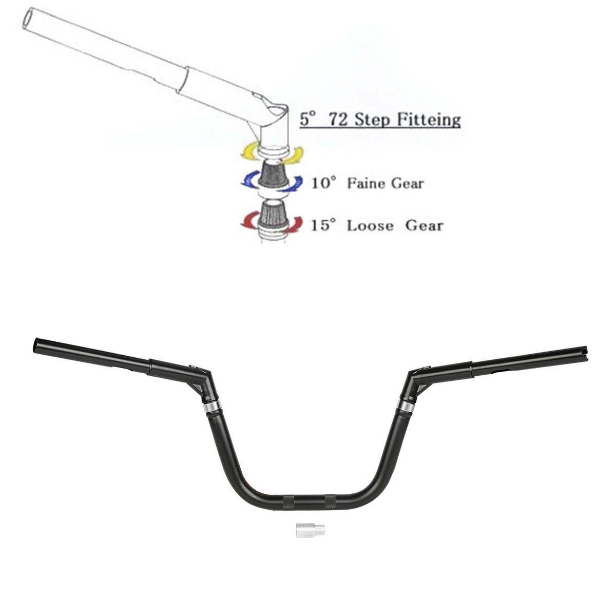 10″ Rise 1-1/4″ Handlebar Bar Fit For Harley Softail FLSTF FLSTFB FXST 2000-2017