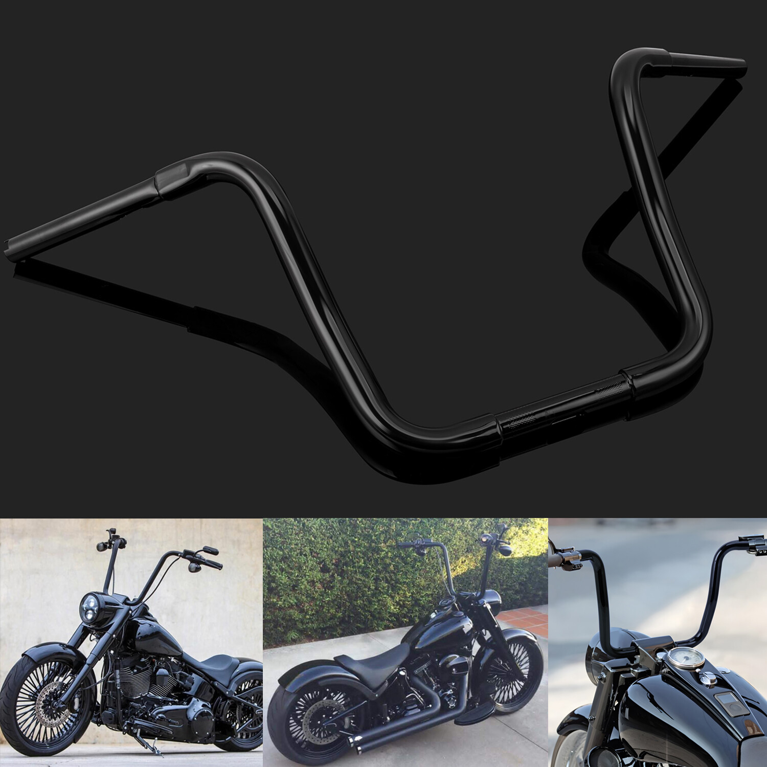12″ 14″ 16″ APE Hangers Handlebar For Harley Sportster XL 72 Softail Dyna Fatboy
