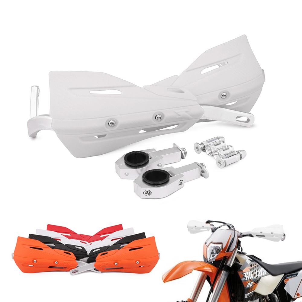Dirt Bike Hand Guards Handguards 7/8″ 1 1/8″ for Supermoto MX Ebike ATV White