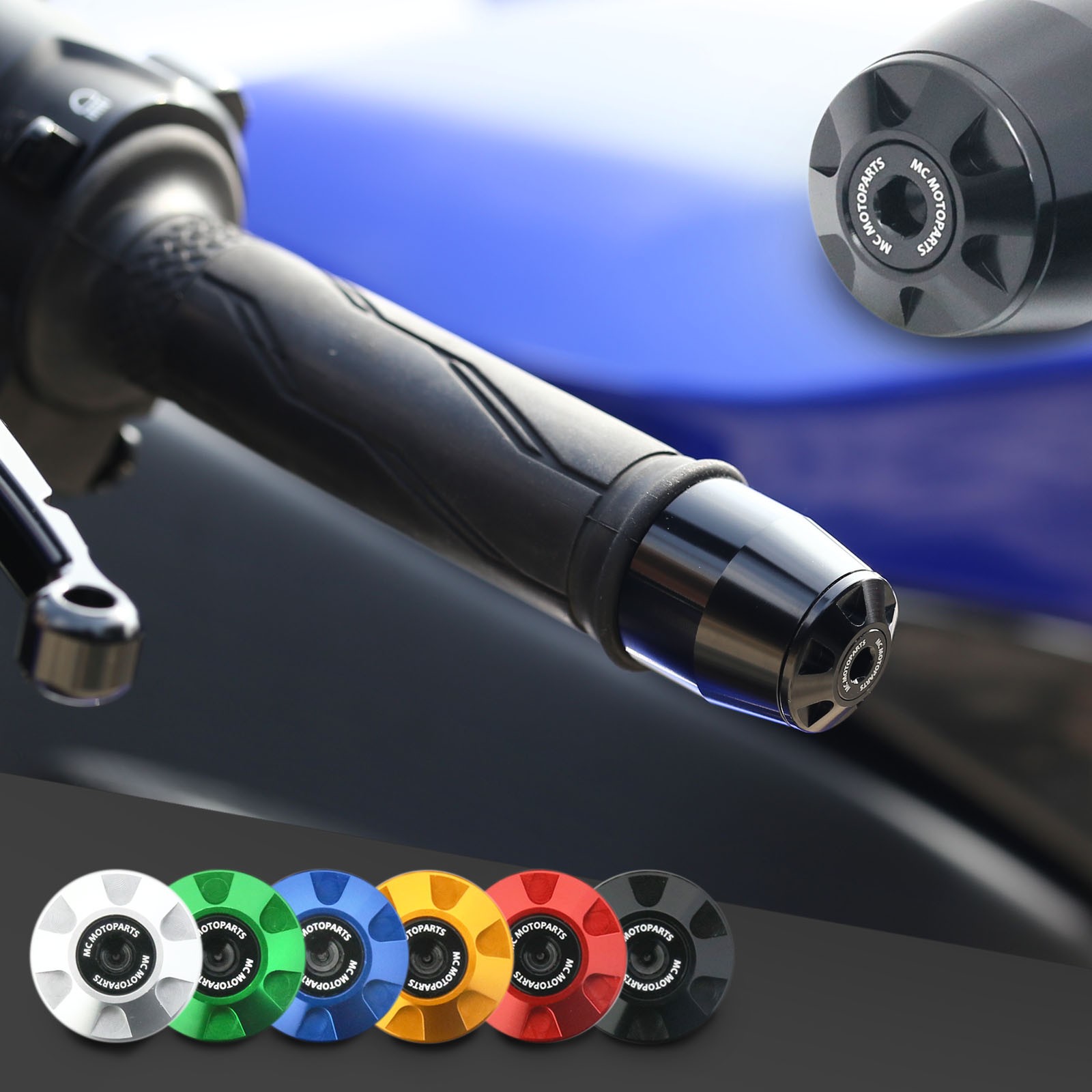 Anodized Black Bar Ends Pair STORM For Suzuki GSX-R 600 01 02 03 04 05