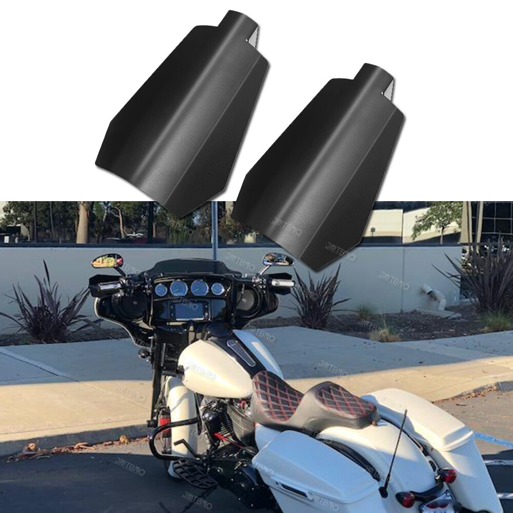 Black Stainless Steel Motorcycle Hand Guards for 07-20 Harley Road Street Glide