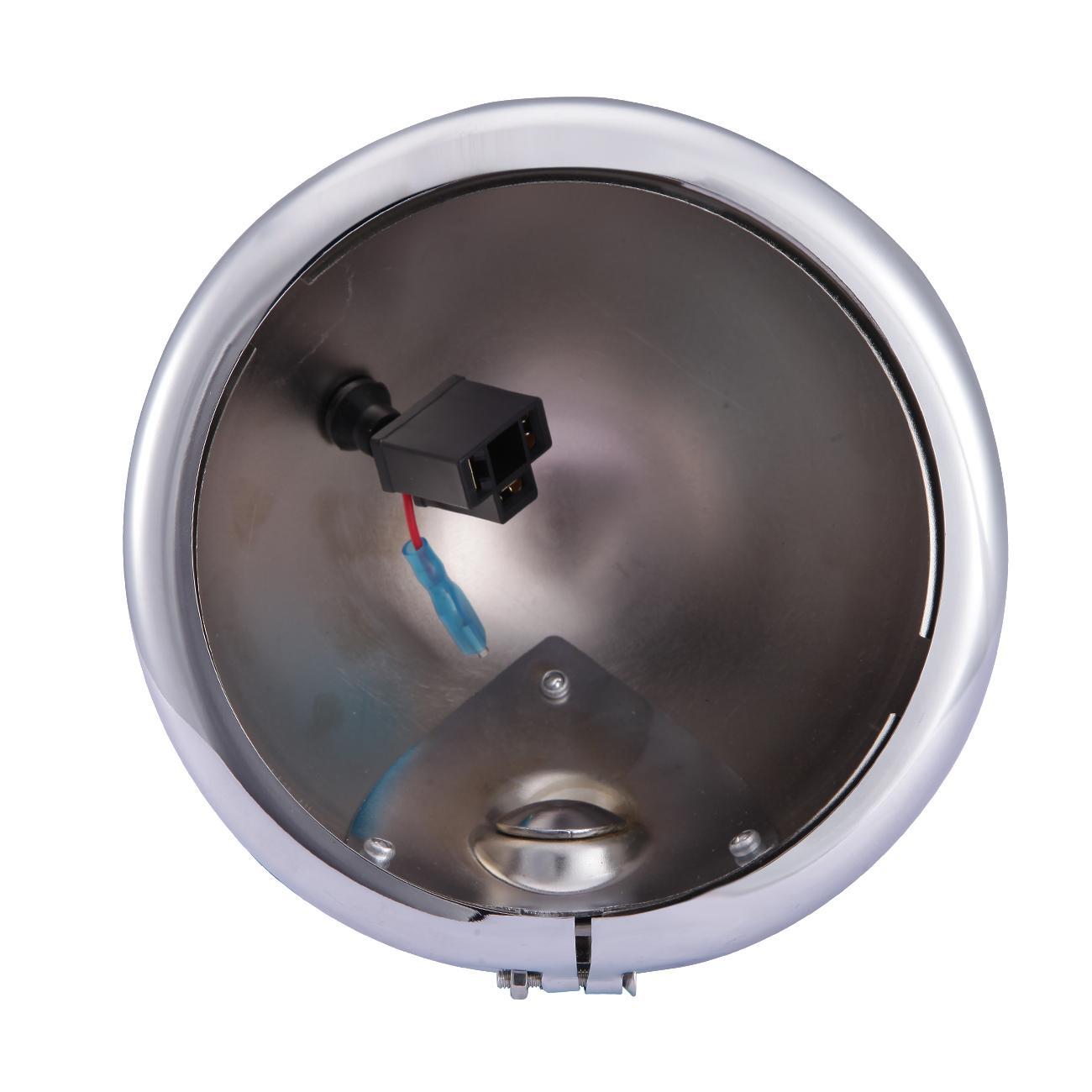 5 3/4″ 5.75 Inch Led Headlight Housing Bucket Cover for Harley Motorcycle Chrome