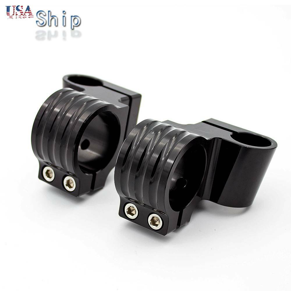 For 31-54mm Fork Clip-ons Handlebars Heads Mounts Clamps Raise Regular Black CNC