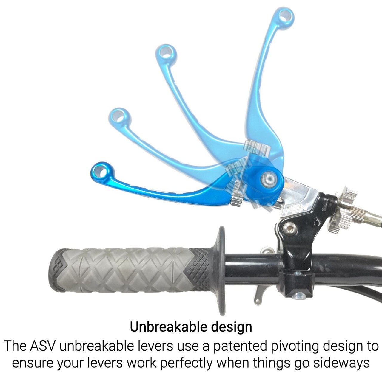 ASV F4 Lever Set Black Short Kawasaki KX112 2022 2023 2024 Brake & Clutch