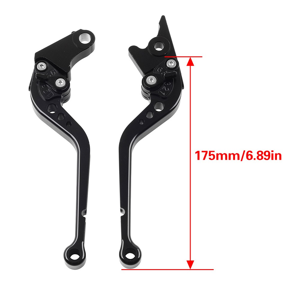 CNC Adjust Long Brake Clutch Levers For BMW R1200GS/R1250GS 2013-2020 Black