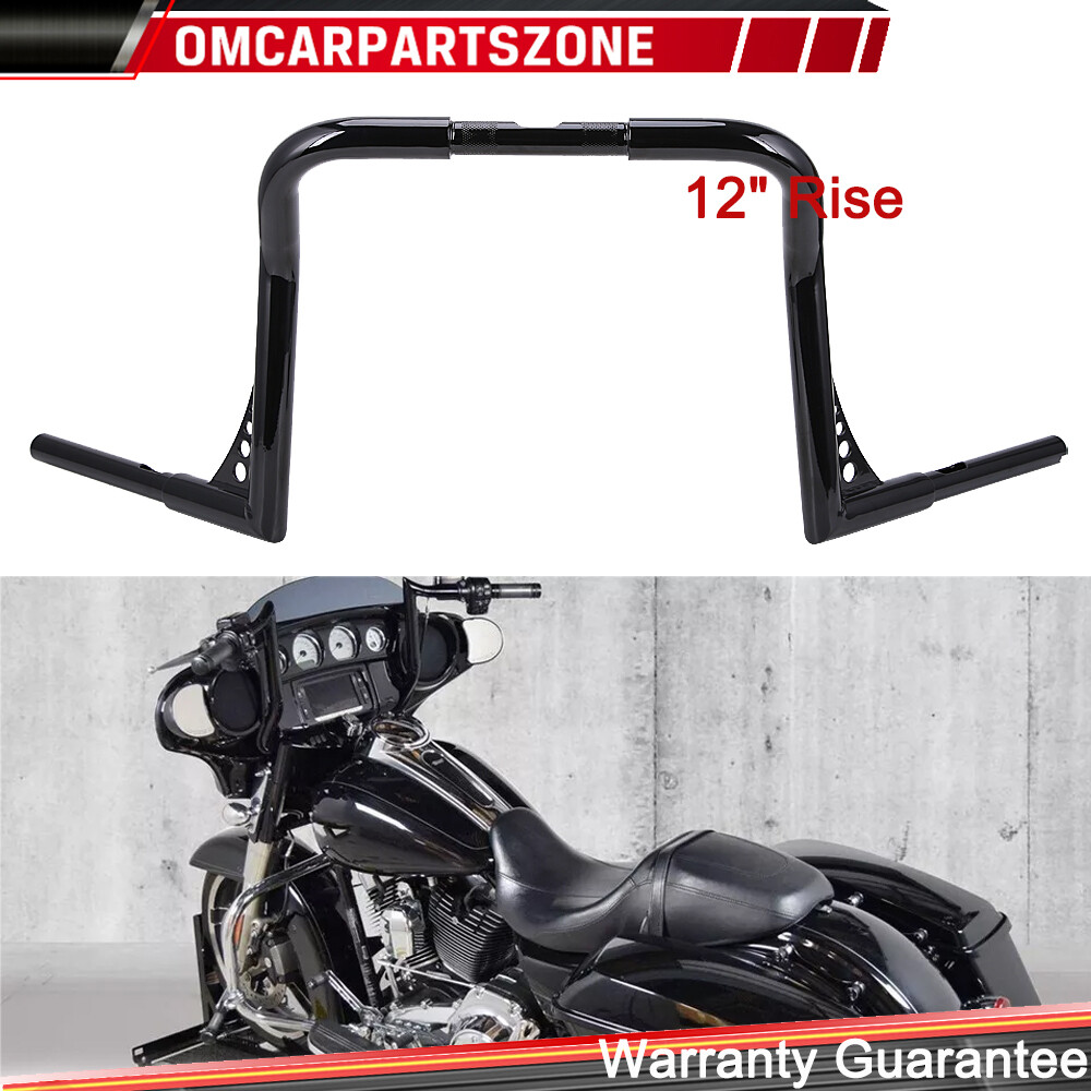 12″ Inch Handlebar Rise Ape Hangers For Harley Touring Electra Street Glide 82+